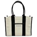 Balenciaga Black and White Canvas Handbag