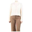Cream cashmere and silk-blend cable knit jumper - size S - Autre Marque