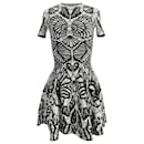 Alexander McQueen Knitted Spine Shell Mini Dress In Ivory Viscose - Alexander Mcqueen
