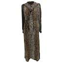 Rixo Bette Leopard Midi Dress in Brown Silk - Autre Marque