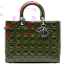 Dior Red Large Patent Cannage Lady Dior