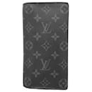 Louis Vuitton Monogram Eclipse Portefeuille Brazza Long Wallet