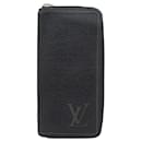 Louis Vuitton Zippy Wallet Vertical Black Leather