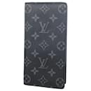 Louis Vuitton Monogram Eclipse Portefeuille Brazza Long Wallet