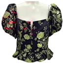 Markarian Black Multi Floral Jacquard Top - Autre Marque