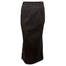 Interdee Brown Stretch Lamb Leather Midi Skirt - Autre Marque