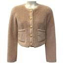 Love Shack Fancy Honey Faux Shearling Cropped Jacket - Autre Marque