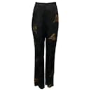 Lafayette 148 New York Black / Gold Metallic Printed Barrow Pant - Autre Marque