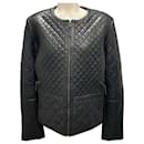 HiSO Black Lion Quilted Leather Jacket - Autre Marque