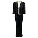 Galvan London Black Sequined Jacket and Pants Suit Set - Autre Marque