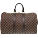 Louis Vuitton Keepall Bandouliere 45 Damier Boston Bag