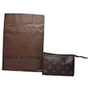 Vintage Louis Vuitton Leather Monogram Clutch Brown