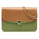 Dior Brown Leather Chain Shoulder Bag