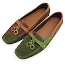 NEW LOUIS VUITTON LOAFERS 35.5 IN BROWN SUEDE - Louis Vuitton