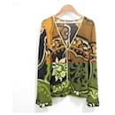 LEONARD Flower Print Kankan Stretch Sheer Cardigan - Autre Marque