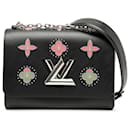 Louis Vuitton Black Epi Flower Embellished Twist MM