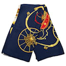 Hermès Blue Springs Silk Scarf 90