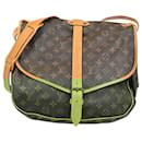 Louis Vuitton Saumur Handbag Monogram Canvas 35