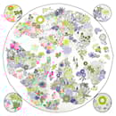 Hermès Carré 90 "PLANIFLEURS" Silk handkerchief in Ecru