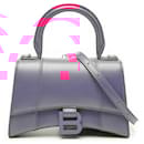 Balenciaga Pink XS Calfskin Hourglass Top Handle Bag