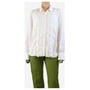 Cream silk pleated blouse - size UK 12 - Autre Marque