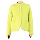 Neon yellow boiled wool jacket - size L - Autre Marque