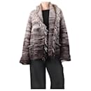 Brown fringed cardigan - size - Autre Marque