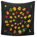 RARE FOULARD HERMES WALK IN THE PARK CARRE 90 EN CACHEMIRE SOIE NOIR SCARF - Hermès