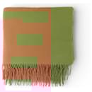 VINTAGE ETOLE HERMES EN CACHEMIRE & LAINE MARRON 75 X 245CM CASHMERE SCARF - Hermès