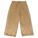 Jil Sandler Metallic Gold Slit Pocket Wide Leg Pants - Autre Marque