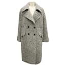 Fabrique Black / White / Hatha Grey Daisy Ultralight Boucle Wool Coat - Autre Marque