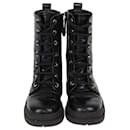 Versace Kids Black Croc Embossed Leather Ankle Boots - Autre Marque