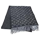 Louis Vuitton Black and Gray Cashmere Wool Stole