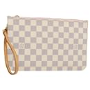 LOUIS VUITTON Damier Azur Neverfull MM Pouch LV Auth 152346 - Louis Vuitton