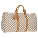 LOUIS VUITTON Damier Azur Keepall 50 Boston Bag N41430 LV Auth 154925V - Louis Vuitton