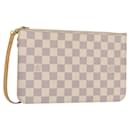 LOUIS VUITTON Damier Azur Neverfull MM Pouch LV Auth 153809 - Louis Vuitton