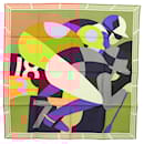 Écharpe HERMES Carré 90 ""18-3-7"" Soie Orange Auth 145562 - Hermès