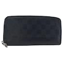 LOUIS VUITTON Damier Infini Zippy Wallet Vertical Black N63549 LV Auth bs31260 - Louis Vuitton