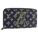LOUIS VUITTON Ink Upside Down Zippy Organizer NM Wallet Navy M62931 Auth 146162 - Louis Vuitton