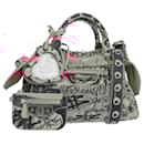 BALENCIAGA Neo Kagol Graffiti XS Bag Leather 2way Pink 700940 Auth 158934SAM - Balenciaga