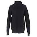  The Frankie Shop Knitted Roll Neck Sweater in Black Wool - Autre Marque
