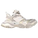 Balenciaga Cargo Distressed Sneakers in White Polyester