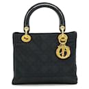 Dior Lady Dior Nylon Handbag Black