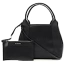 Balenciaga Navy Cabas XS Leather Handbag