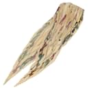 HERMES Foulard plissé Carre 90 ""LA DANSE"" Soie Crème Auth ep11758 - Hermès