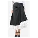 Black Jules frill midi skirt - size UK 10 - Autre Marque