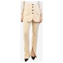 Nude fitted pants with side and front slits jacket - size UK 12 - Autre Marque