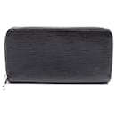 Louis Vuitton Zippy Wallet Leather Black