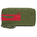 Louis Vuitton Red Monogram Empreinte Zippy Long Wallet