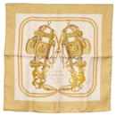 HERMES Carré 40 Écharpe "BRIDES de GALA" Soie Beige Auth am9968 - Hermès